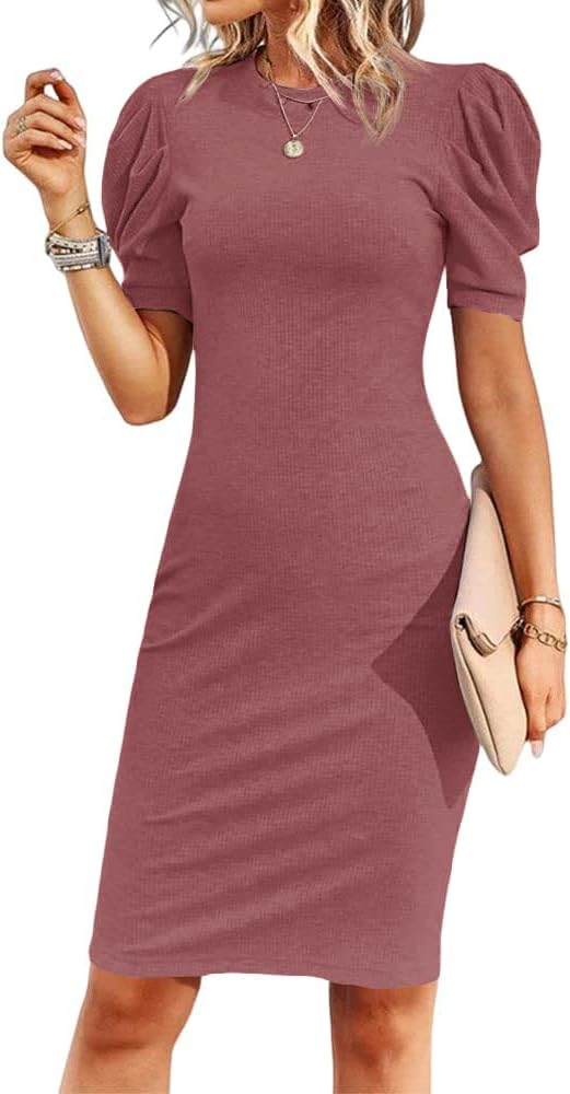 Puff Sleeve Bodycon Dress
