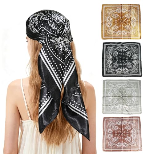 Satin Head Scarf 4pk