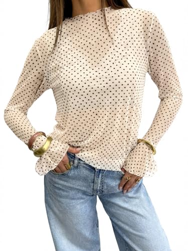 Mesh Polka Top