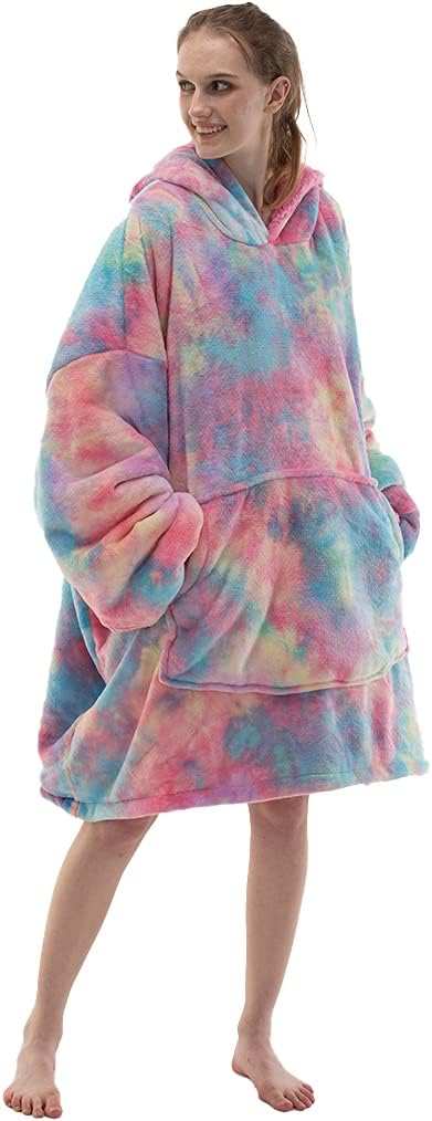 Tie Dye Hoodie Blanket