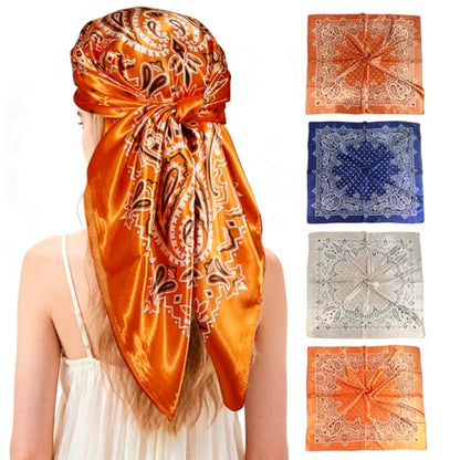 Satin Head Scarf 4pk