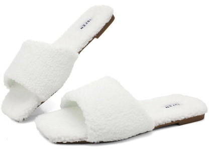 Fuzzy Slide Slippers