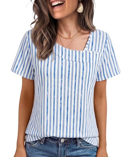 MFAVIP Short Sleeve Shirts for Women Tunic Tops