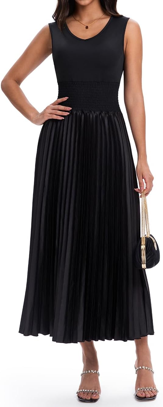 Pleated Midi Dress