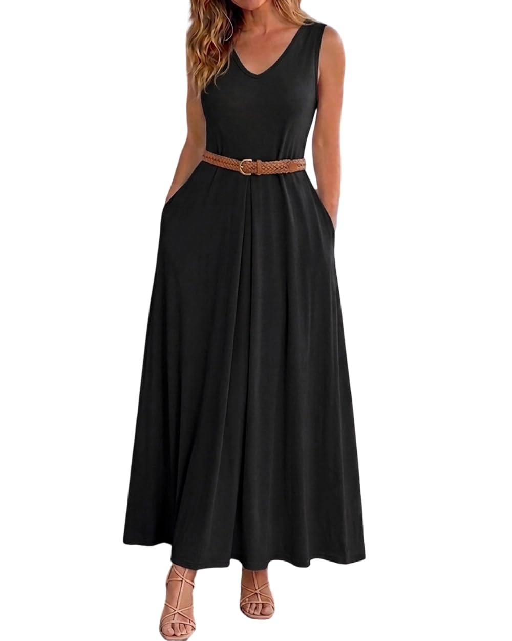 V Neck Maxi Dress