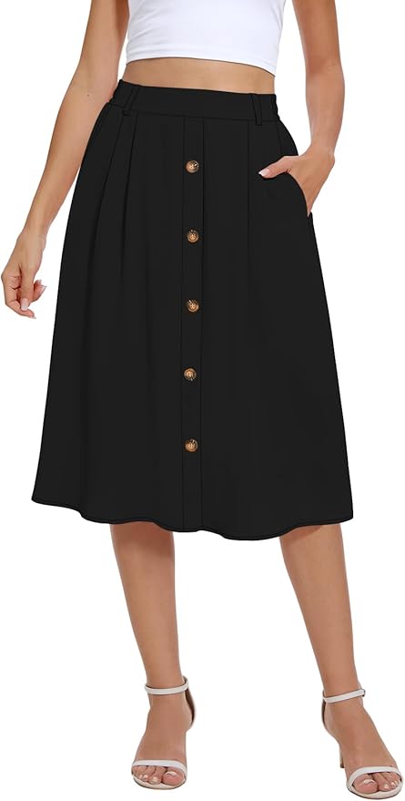 Pleated Midi Skirt