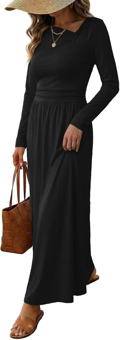 Asymmetrical Long Sleeve Dress