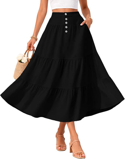 Cotton Tiered Skirt