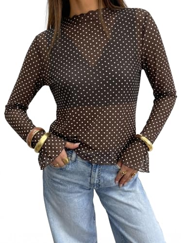 Mesh Polka Top