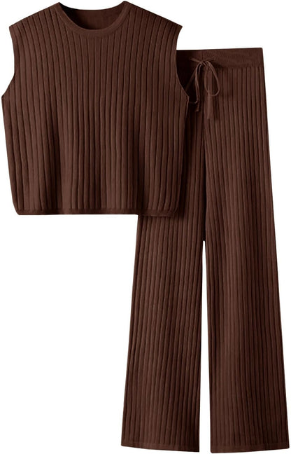Sleeveless Ribbed Outfit