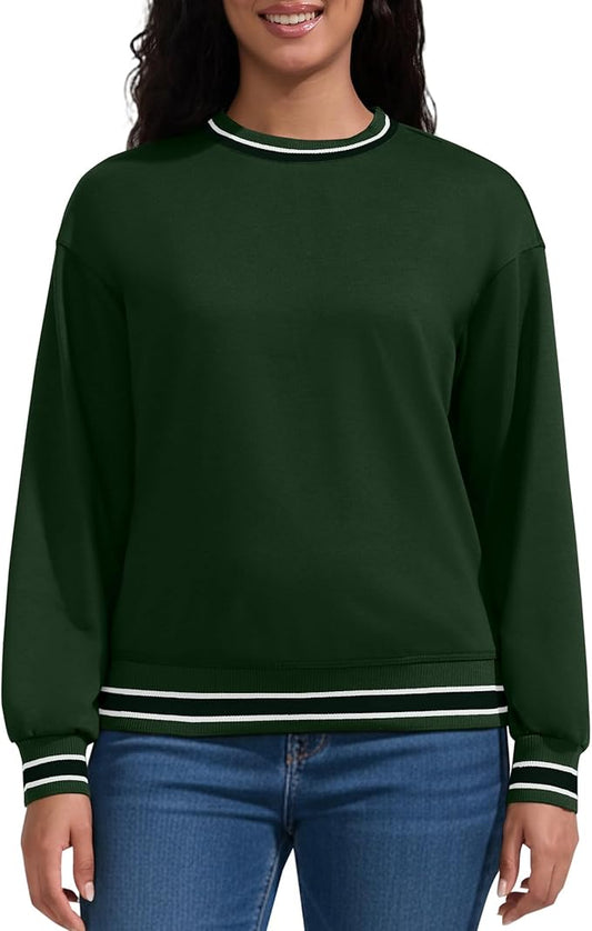 Contrast Stitch Oversized Crewneck