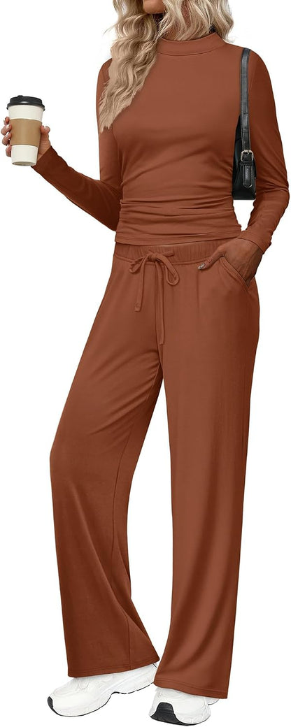 Mock Neck Lounge Set