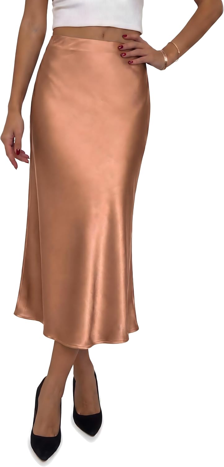 Satin Midi Skirt