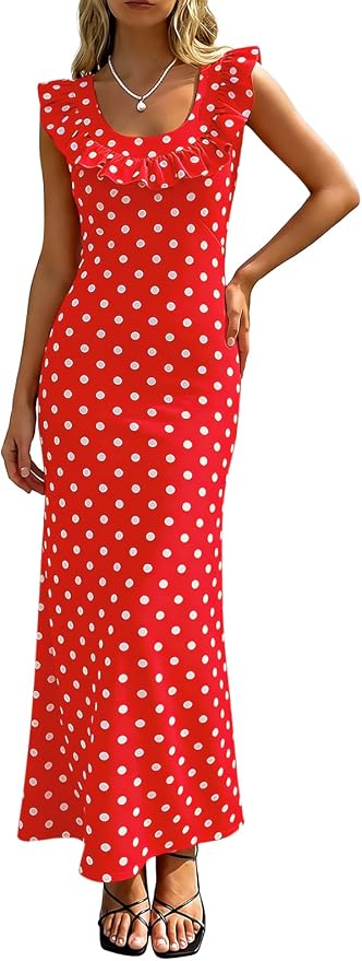 Polka Dot Maxi Dress