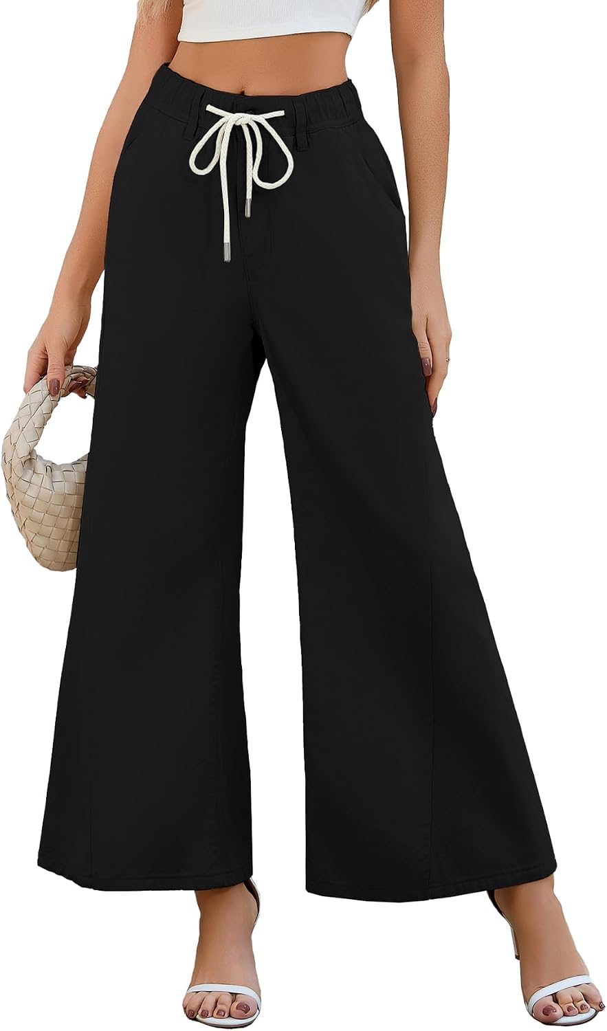 Drawstring Palazzo Pants