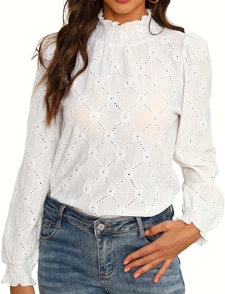 Eyelet Ruffle Lace Top