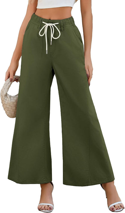 Drawstring Palazzo Pants