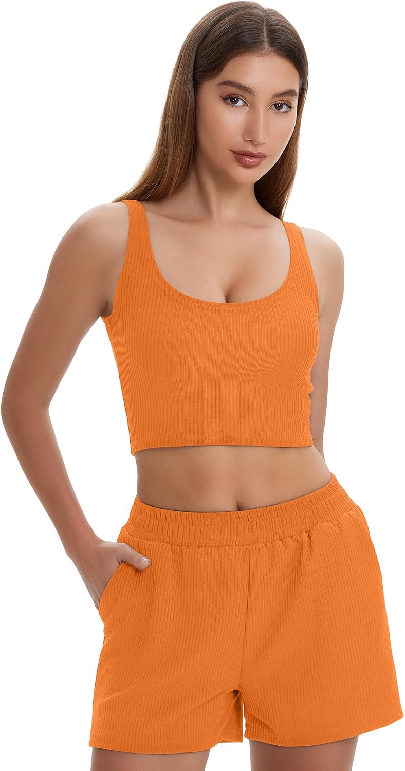 Sleeveless Tank Shorts Set