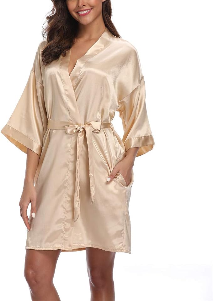 Satin Kimono Robe
