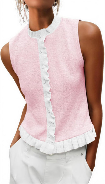 Sleeveless Button Vest