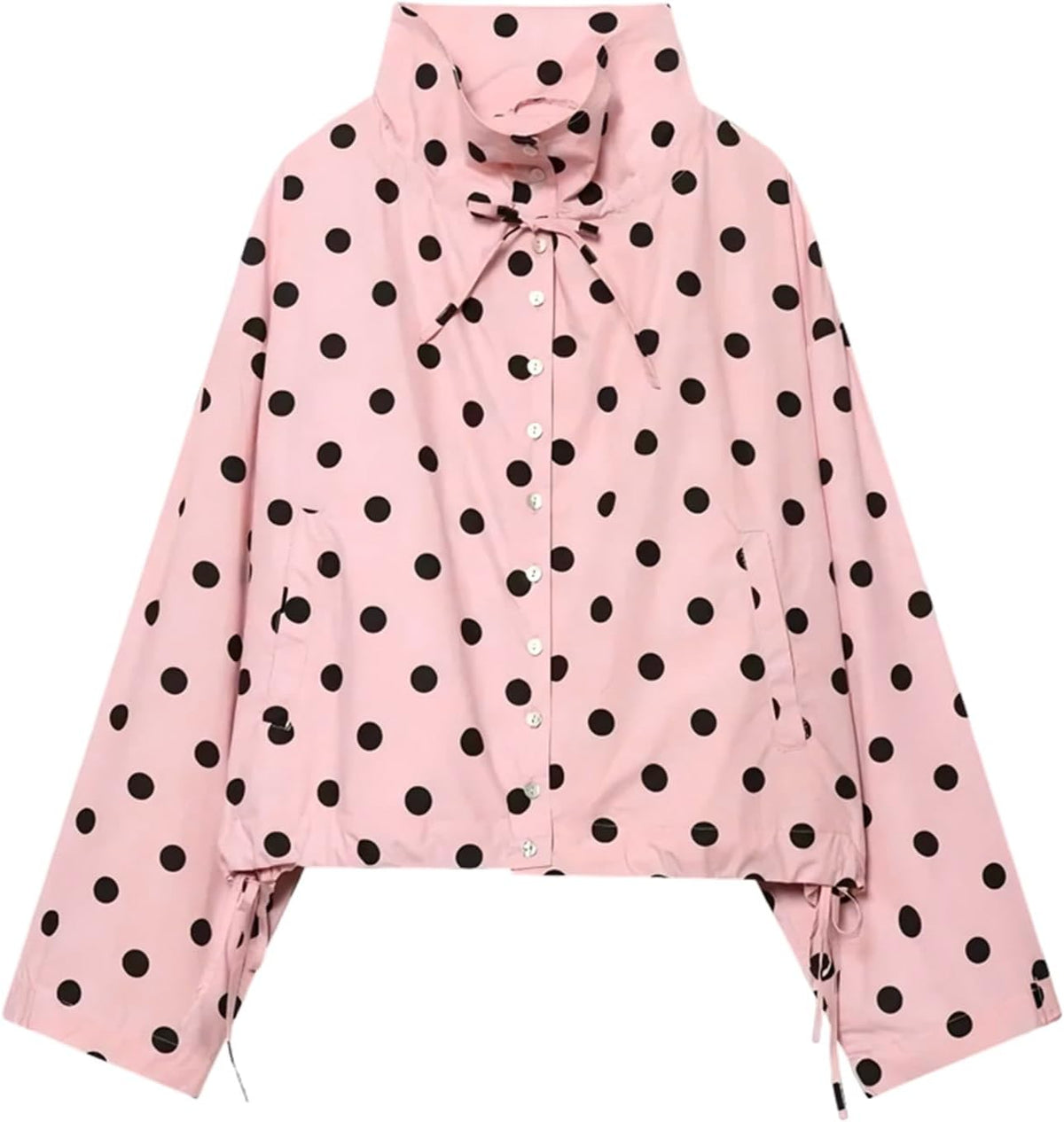Polka Dot Cropped Jacket