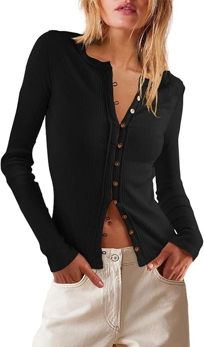 Lightweight Ribbed Cardigan