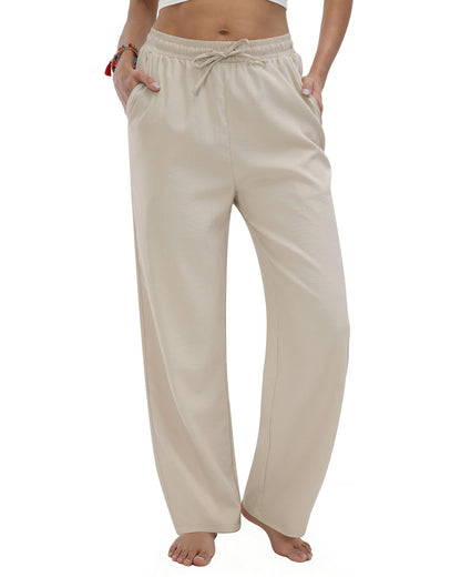 Cotton and Linen Blend Pants