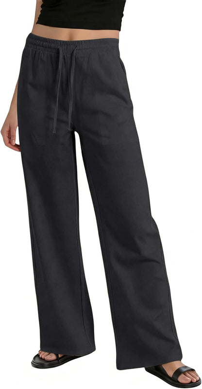 Cotton and Linen Blend Pants