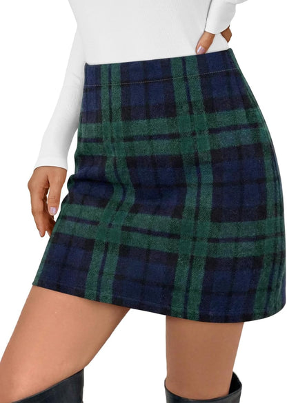 Plaid Flannel Mini Skirt