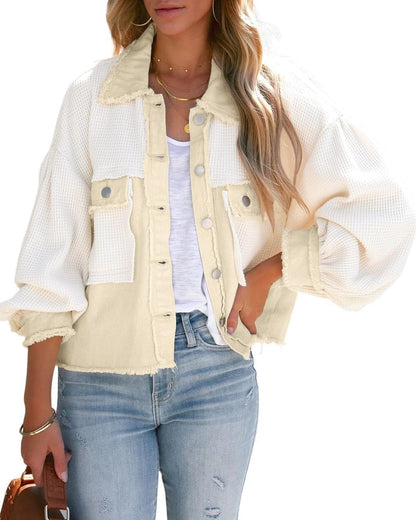 Denim Waffle Shacket