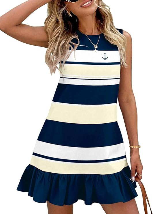 Striped Ruffle Sundress