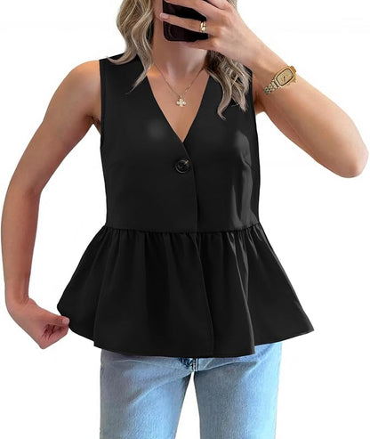 Peplum Ruffle Tank