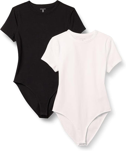 Amazon Essentials Cotton T-Shirt Bodysuit (2PK)
