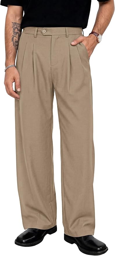 Men's Pleated Dress Pants