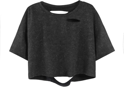 Cotton Washed Cropped Tee