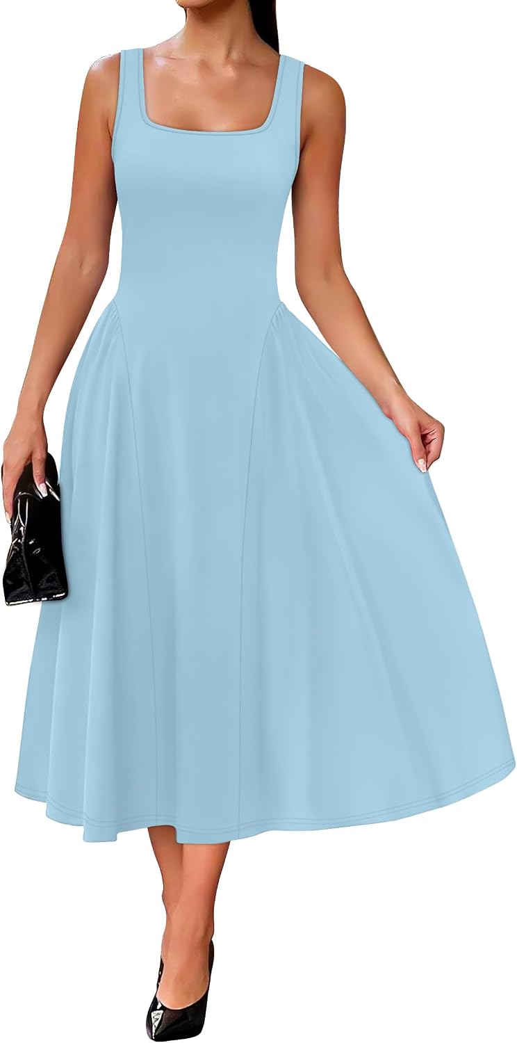 Square Neck Maxi Dress