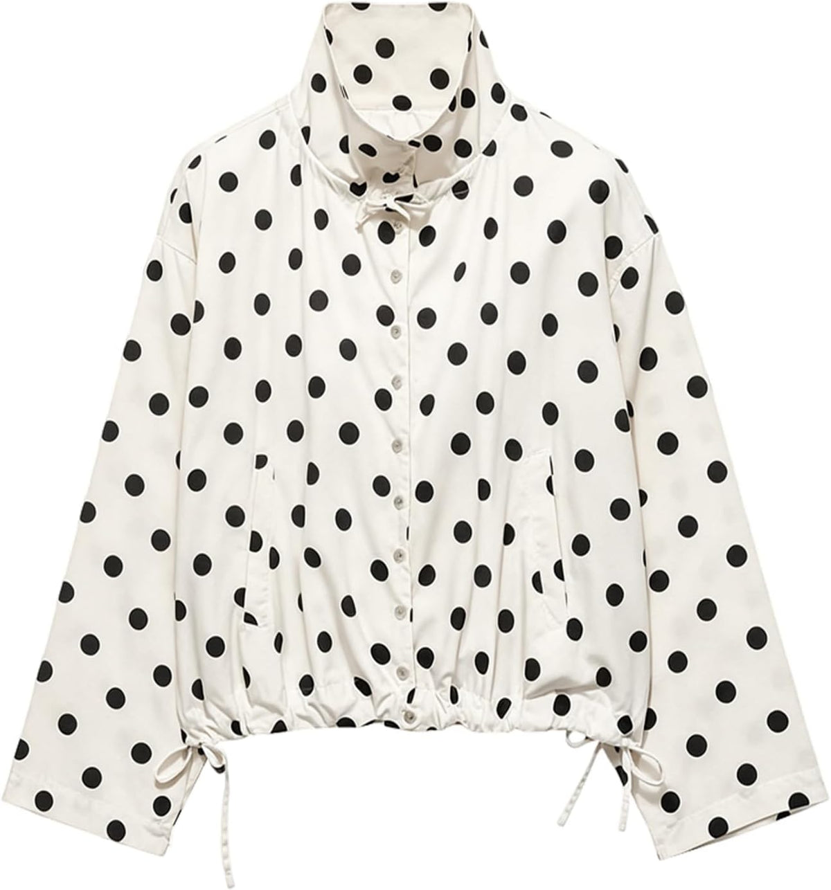 Polka Dot Cropped Jacket