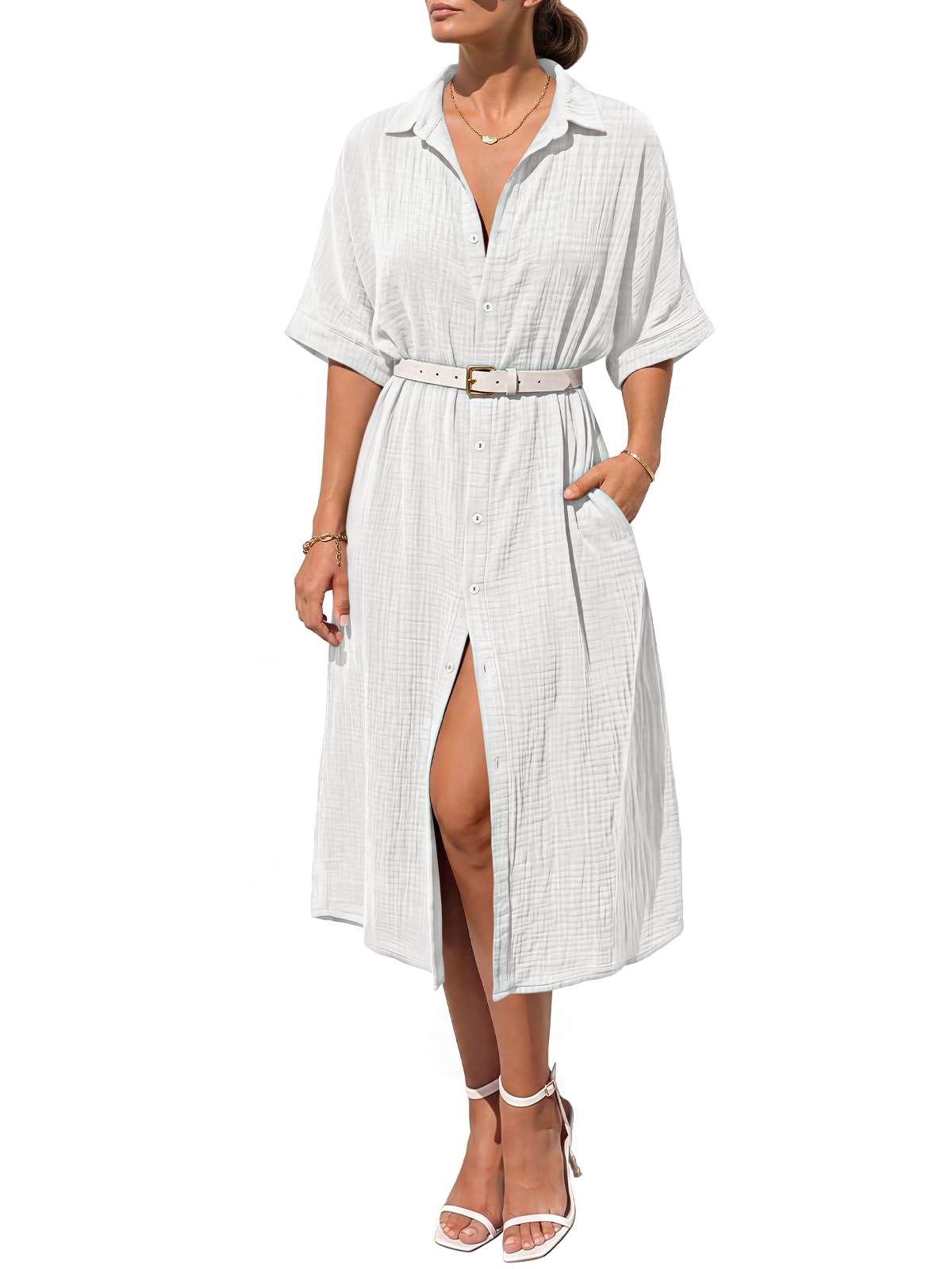 Cotton Shirt Dress