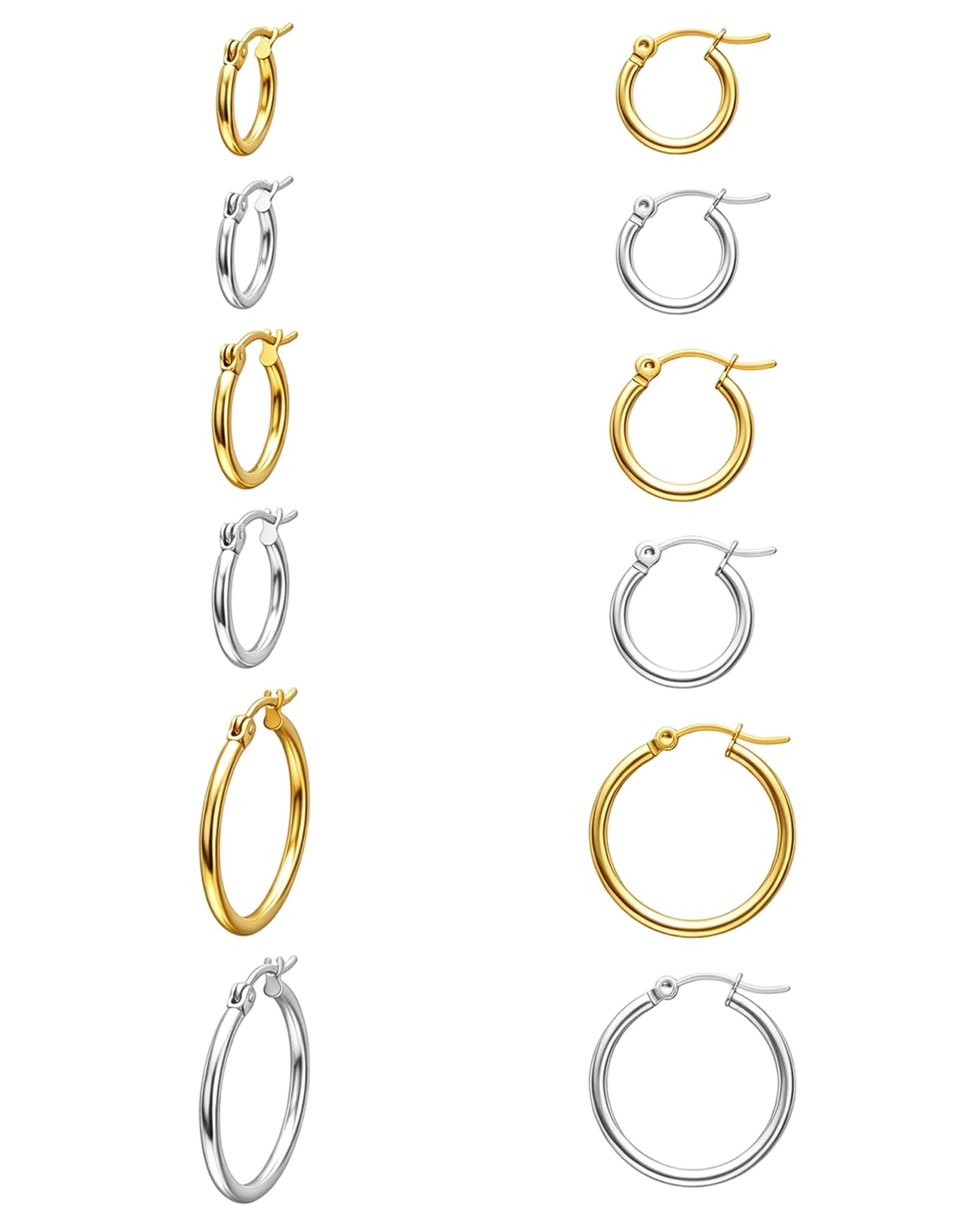 Hoop Earrings Set (6pr)