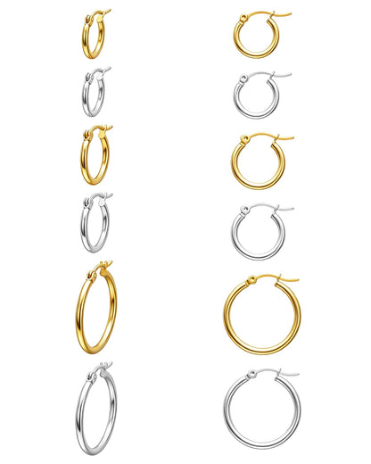 Hoop Earrings Set (6pr)