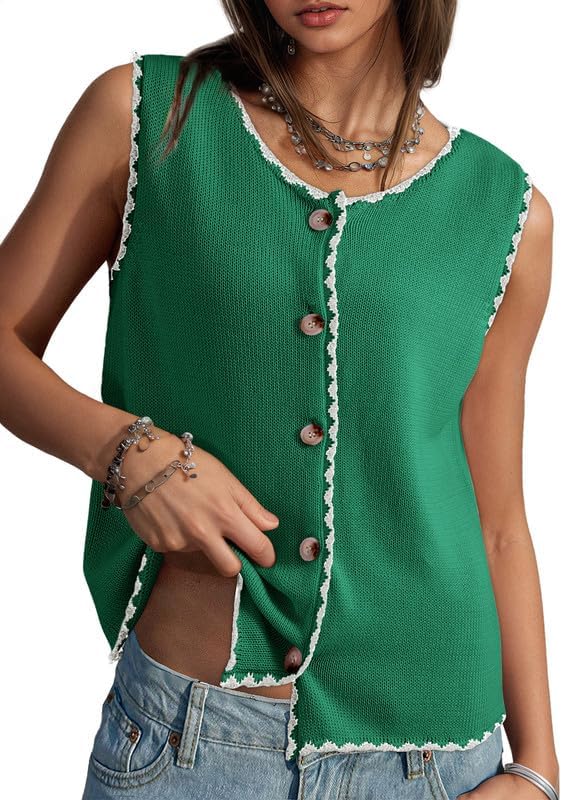 Button Up Sweater Vest