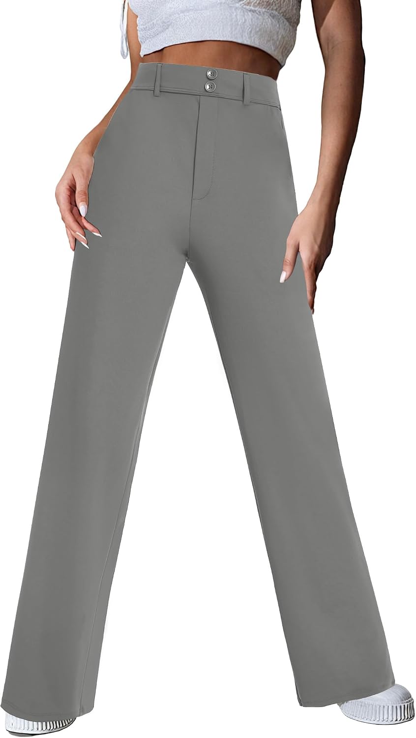 Stretchy Wide Leg Pants