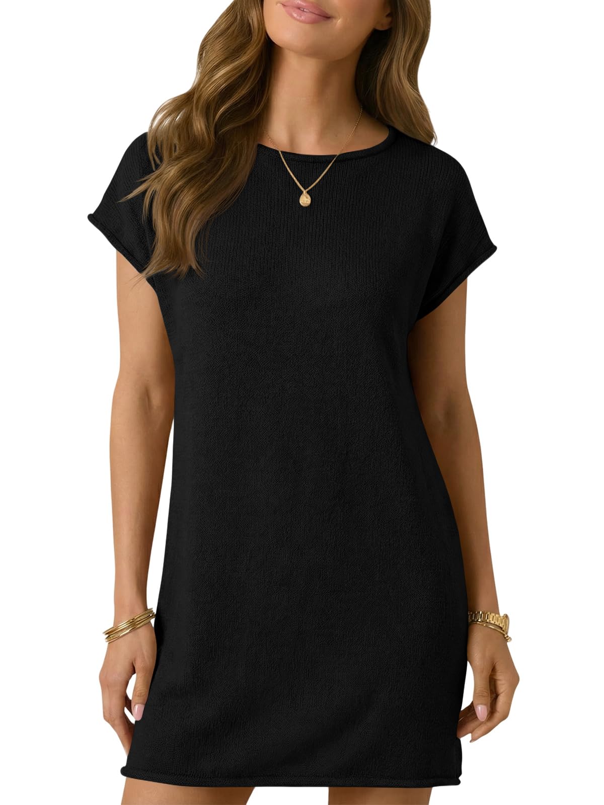 Cap Sleeve Knit Dress