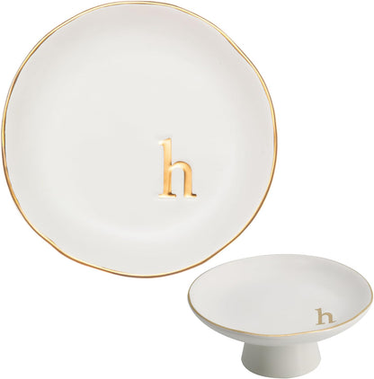 Initial Ceramic Jewellery Tray