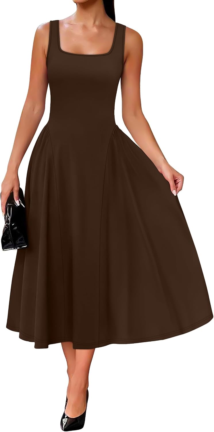 Square Neck Maxi Dress