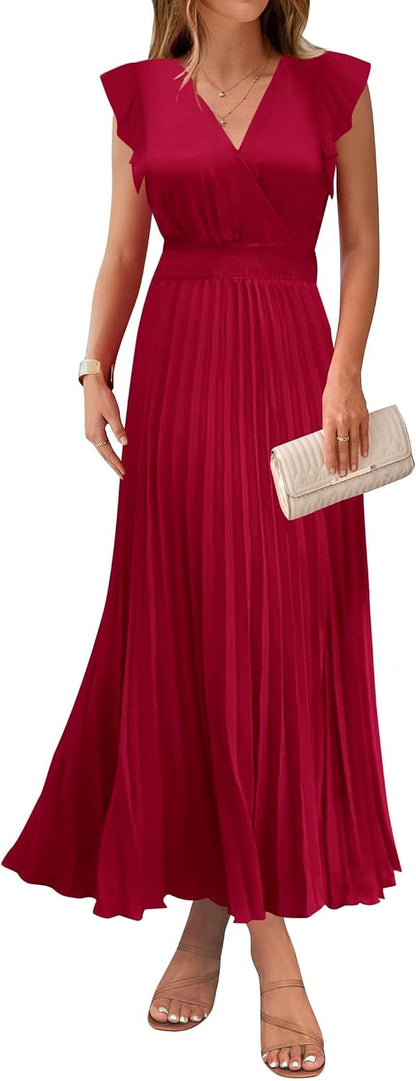 Ruffle Flutter Maxi Dress