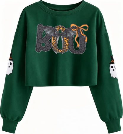 Spooky Season Crop Sweatshirt