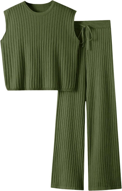 Sleeveless Ribbed Outfit