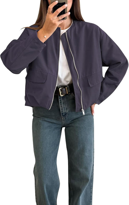 Puff Hem Bomber Jacket