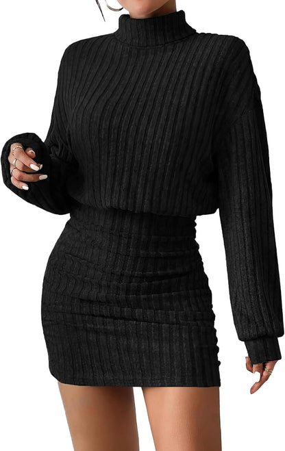 Mock Neck Sweater Dress
